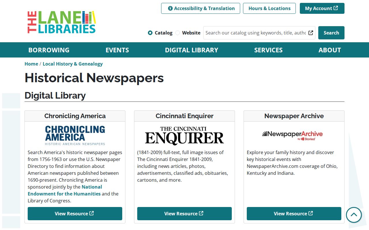 Hamilton city directory companion newspaper resources at Lane Libraries