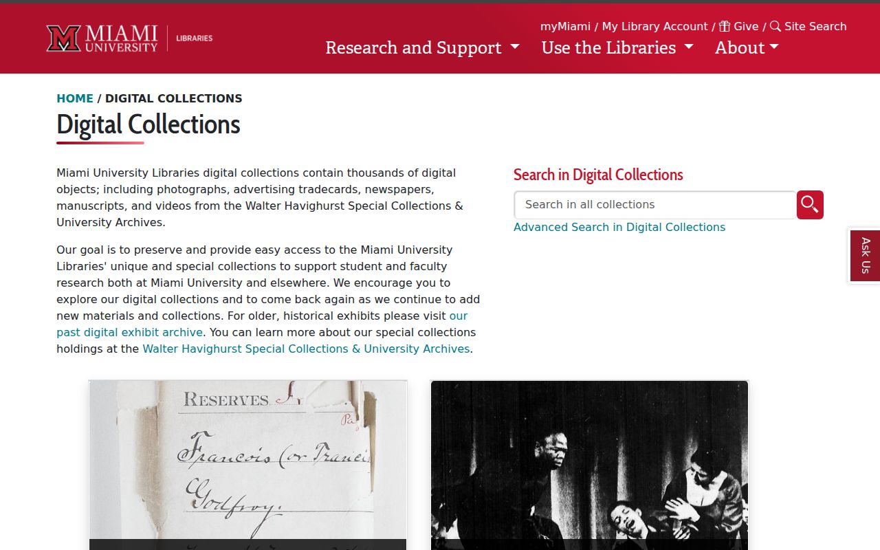 Hamilton city directory companion resources in Miami University Digital Collections
