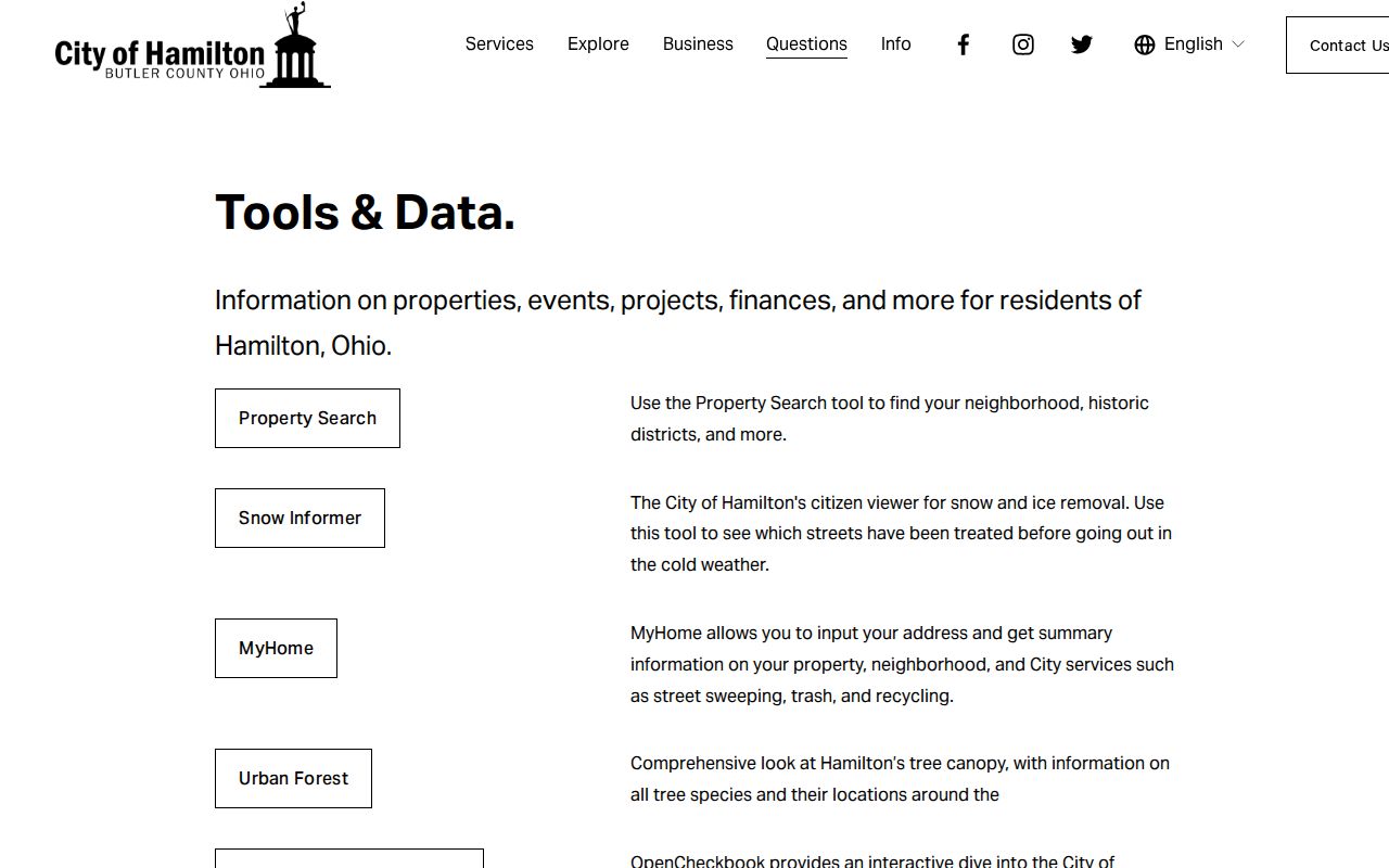 Hamilton ZIP code directory City address and mapping tools