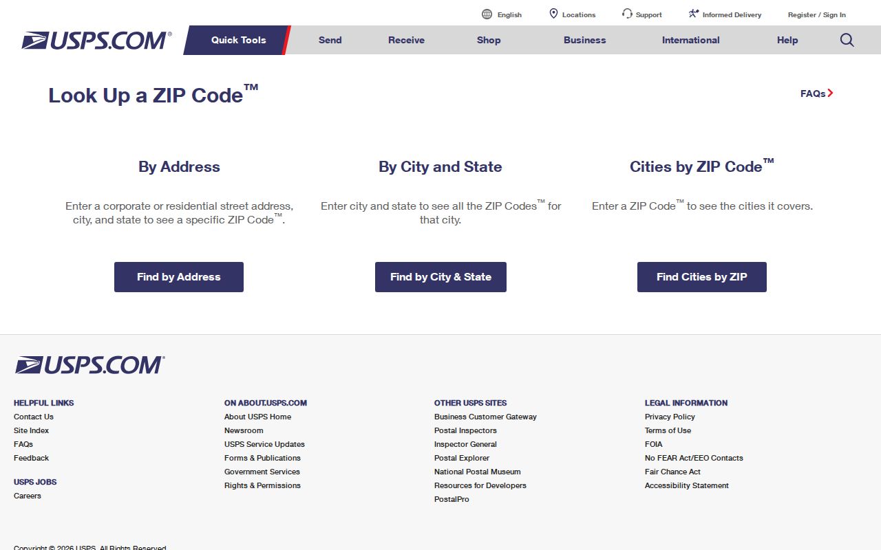 Hamilton ZIP code directory USPS address verification screen